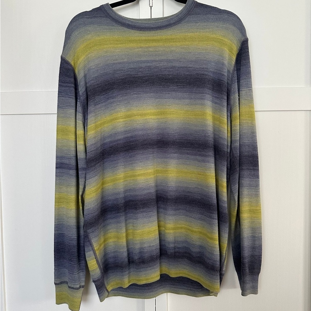 Striped Gray and Yellow Men's Sweater